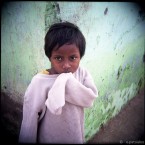 Kid in the streets of Varanasi, India