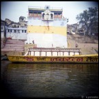 View from a boat in the river of Ganges, Varanasi, India
